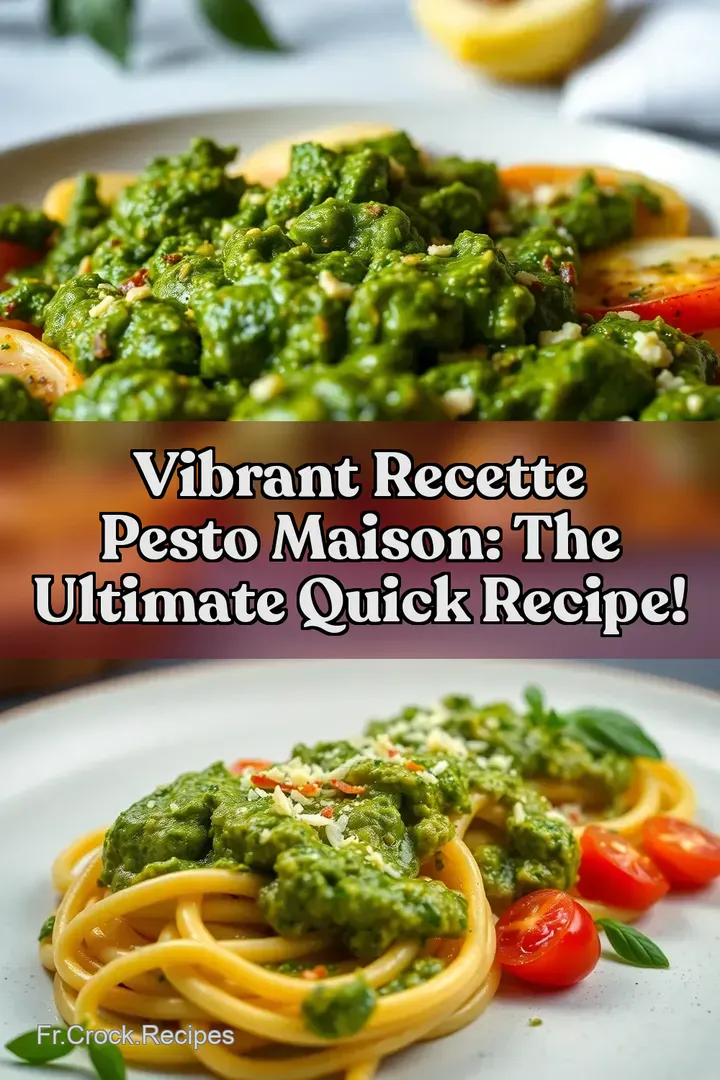 Vibrant Recette Pesto Maison: The ULTIMATE Quick Recipe!