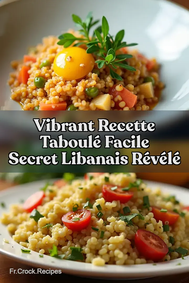 Vibrant Recette Taboul&eacute; Facile Secret Libanais R&eacute;v&eacute;l&eacute;