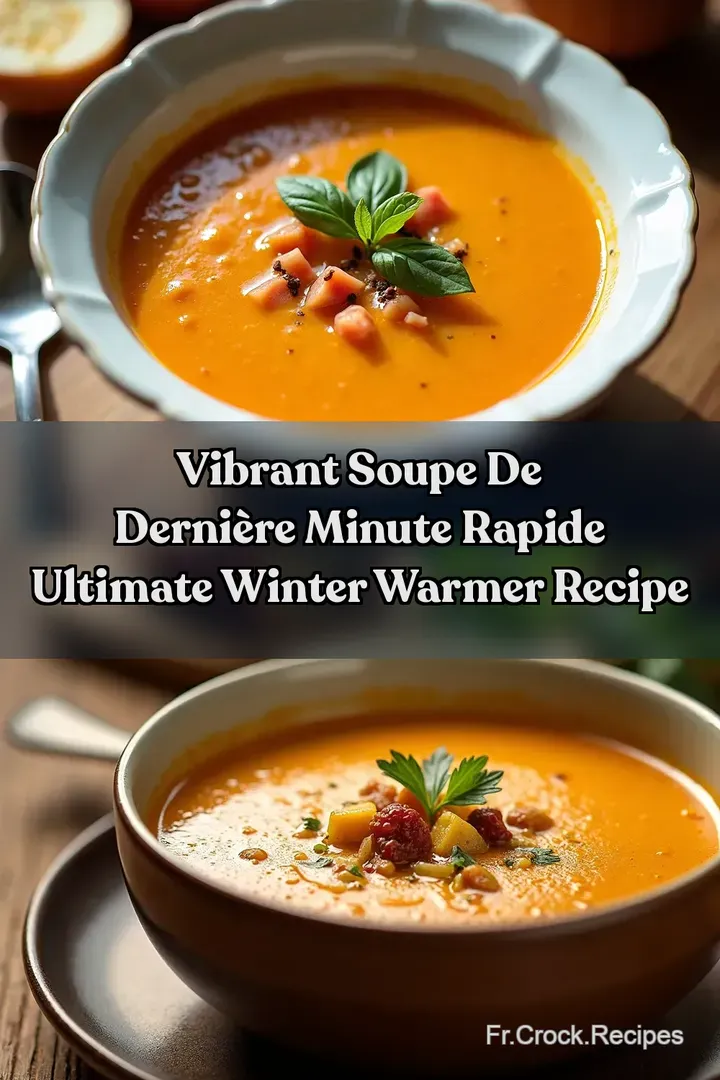 Vibrant Soupe de Derni&egrave;re Minute Rapide Ultimate Winter Warmer Recipe
