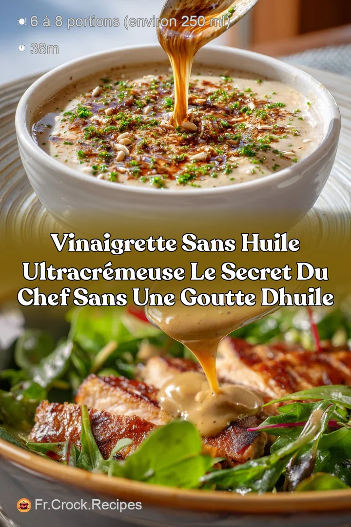 Vinaigrette Sans Huile ultracr&eacute;meuse le secret du chef sans une goutte dhuile