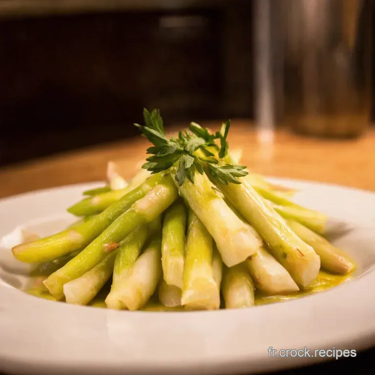 Asperges Blanches &Agrave; La Flamande Revisit&eacute; presentation