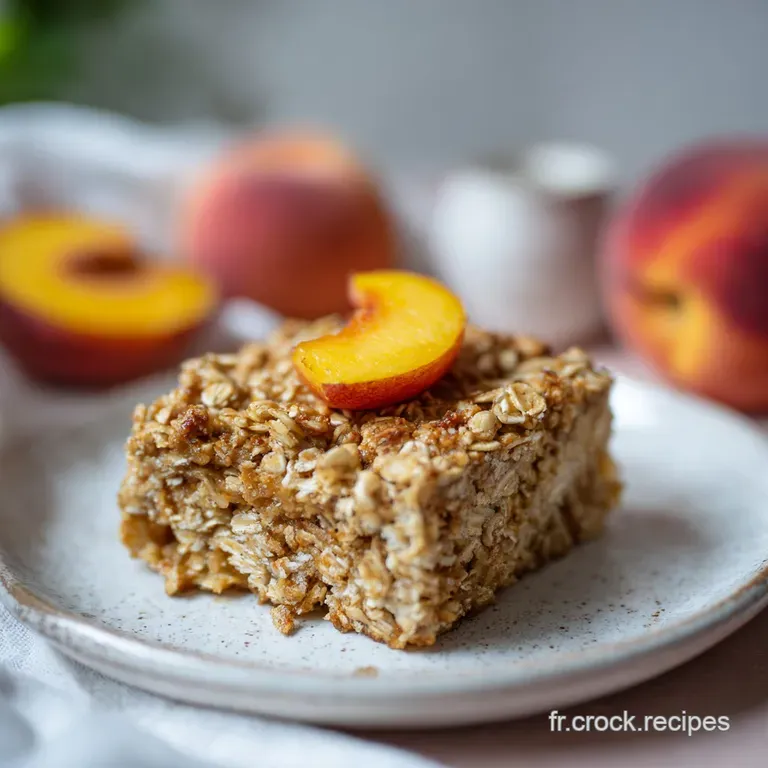 Barres de Petit D&eacute;jeuner P&ecirc;che et Avoine : Recette Maison