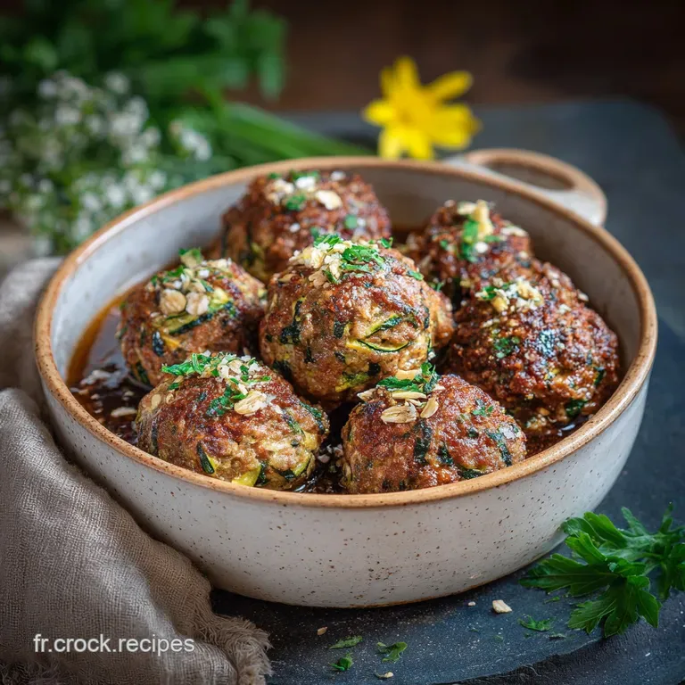 Boulettes Moelleuses de Courgettes aux Flocons dAvoine et Fines Herbes