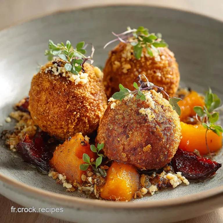 Boulettes de potimarron croustillantes aux herbes et sauce sauge