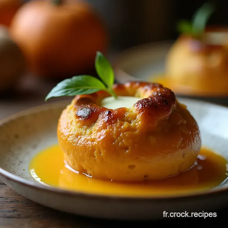 La Brioche Du Fermier Moelleux Au Butternut R&ocirc;ti Et Fondue De Ch&egrave;vre Frais presentation
