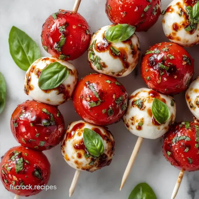 Brochette Tomate Mozzarella Basilic: Fra&icirc;che et Acidul&eacute;e
