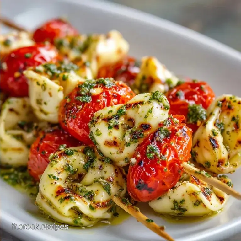 Brochettes Tortellini Pesto: Fondantes et Parfum&eacute;es