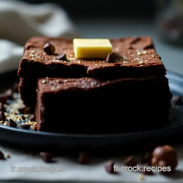 Brownies Fondants Au Chocolat Fa&ccedil;on Bistrot presentation