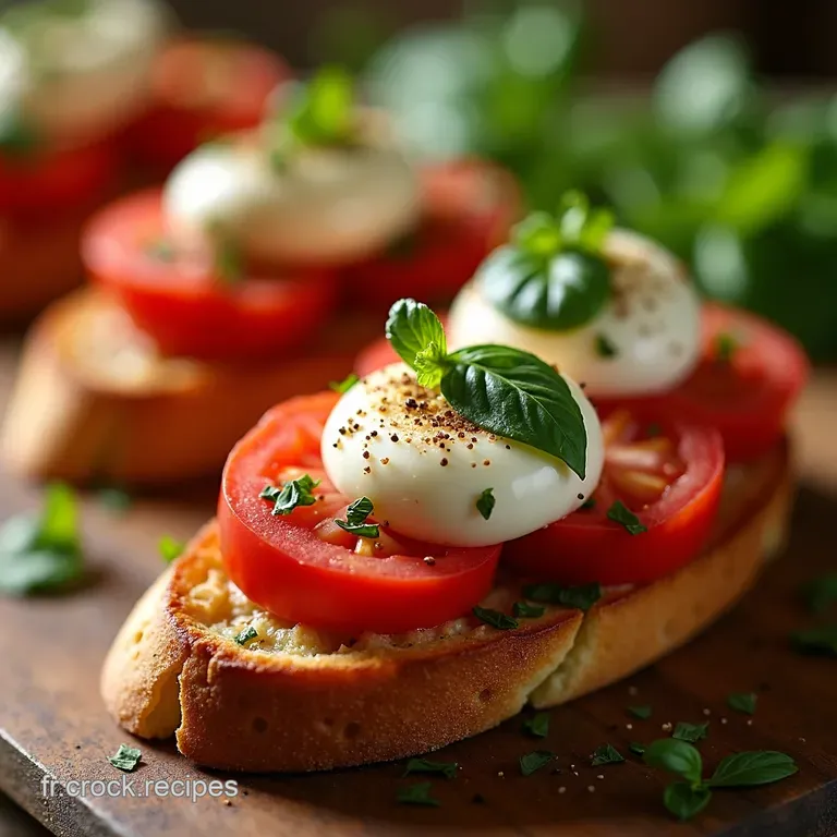 Bruschetta Alla Caprese Sunshine on Toast presentation