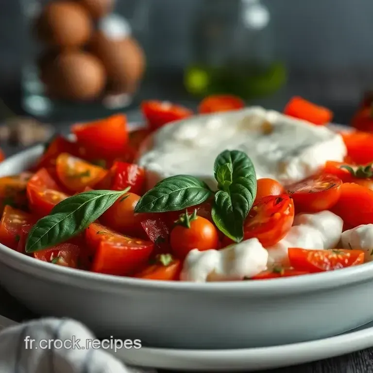 Burrata et Tomates d &Eacute;t&eacute; &agrave; l Huile d Olive