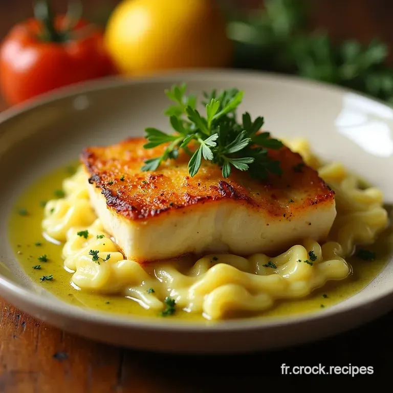 Cabillaud Au Four Sauce Divine Moutarde Et Cr&egrave;me Citronn&eacute;e presentation