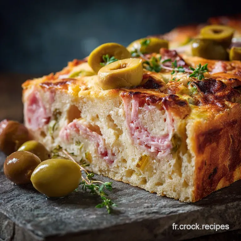 Cake L&eacute;ger Au Jambon Et Olives Le Classique Moelleux Et Z&eacute;ro Complexe Du Chef presentation