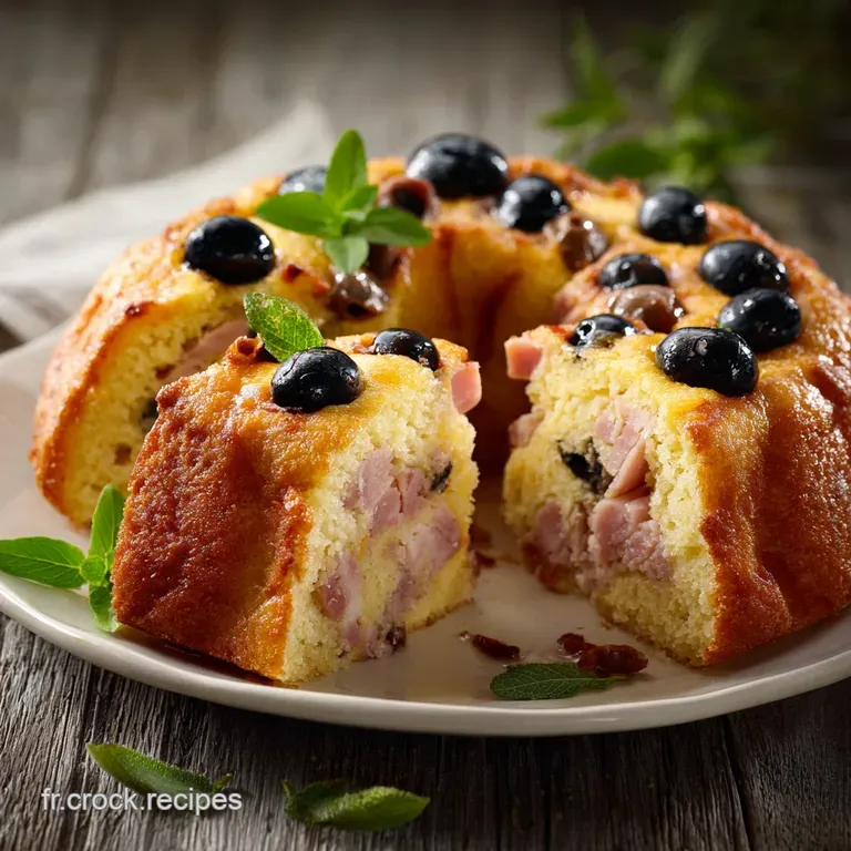 Cake L&eacute;ger au Jambon et Olives Le Classique Moelleux et Z&eacute;ro Complexe du Chef