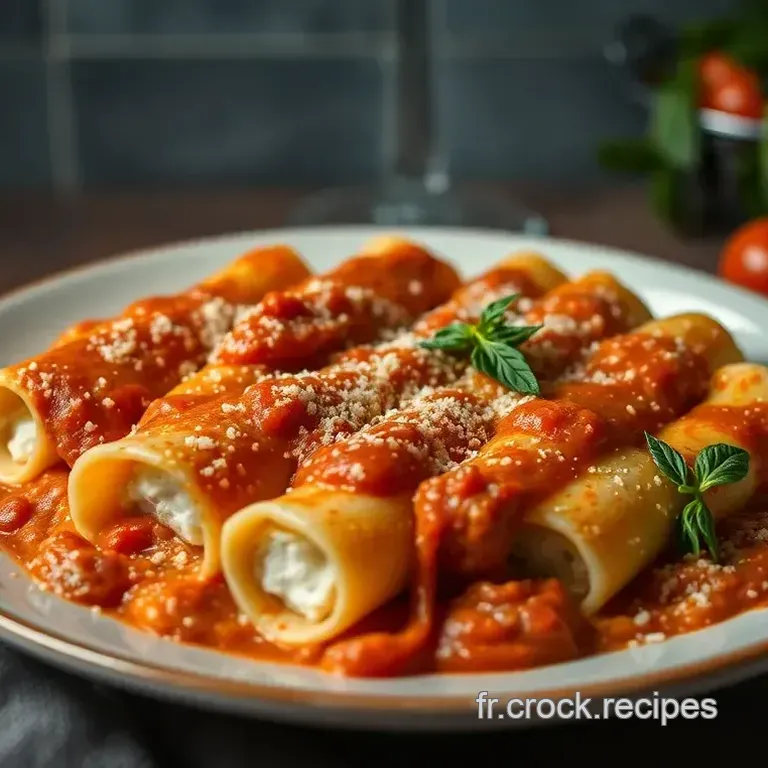 Cannelloni Ricotta et &Eacute;pinards Sauce Tomate Maison