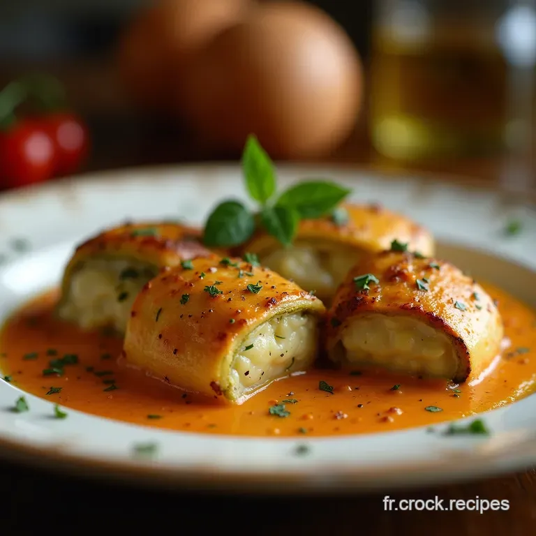 Cannellonis Maison Farci Poulet R&ocirc;ti Et Aubergine Confite Sauce Mornay L&eacute;g&egrave;re presentation