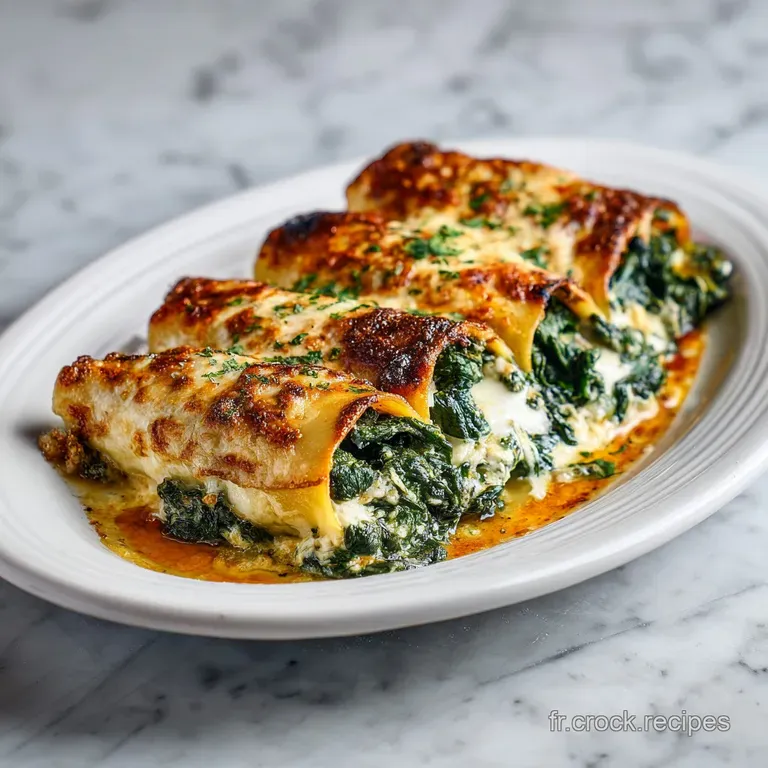 Cannellonis Ricotta &Eacute;pinards Gratin&eacute;s Maison