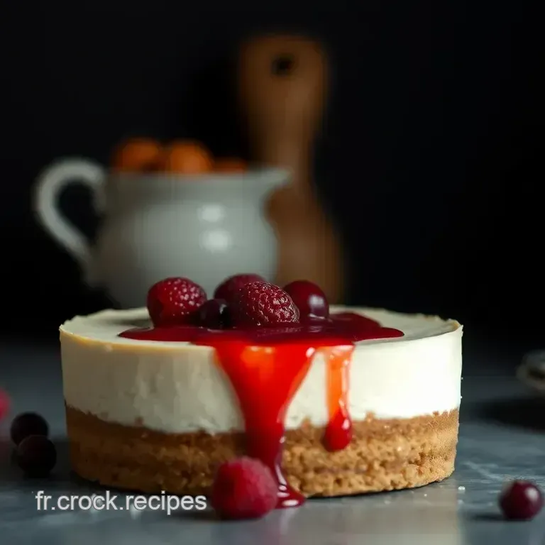 Cheesecake Classique au Fromage Frais et Coulis de Fruits Rouges