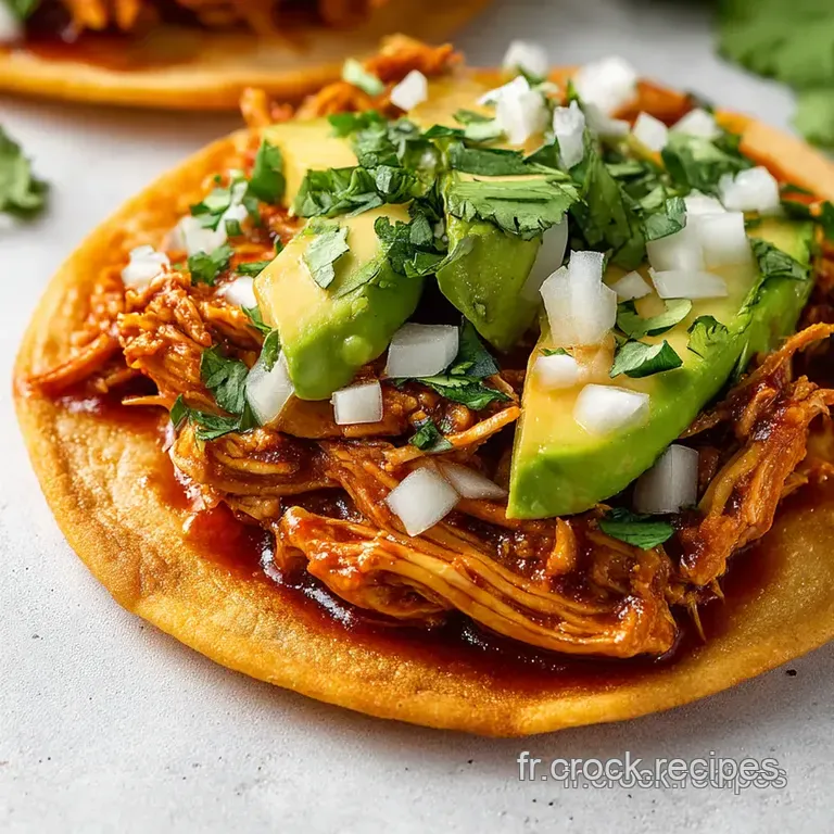 Chicken Tinga Tostadas: Fiesta in Every Bite! presentation
