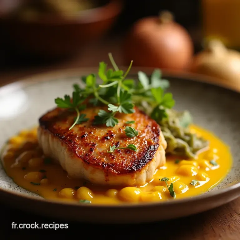 Le Choufleur C&oelig;ur De Lion Croustillant Aux &Eacute;pices Orientales Et A&iuml;oli Fum&eacute; presentation