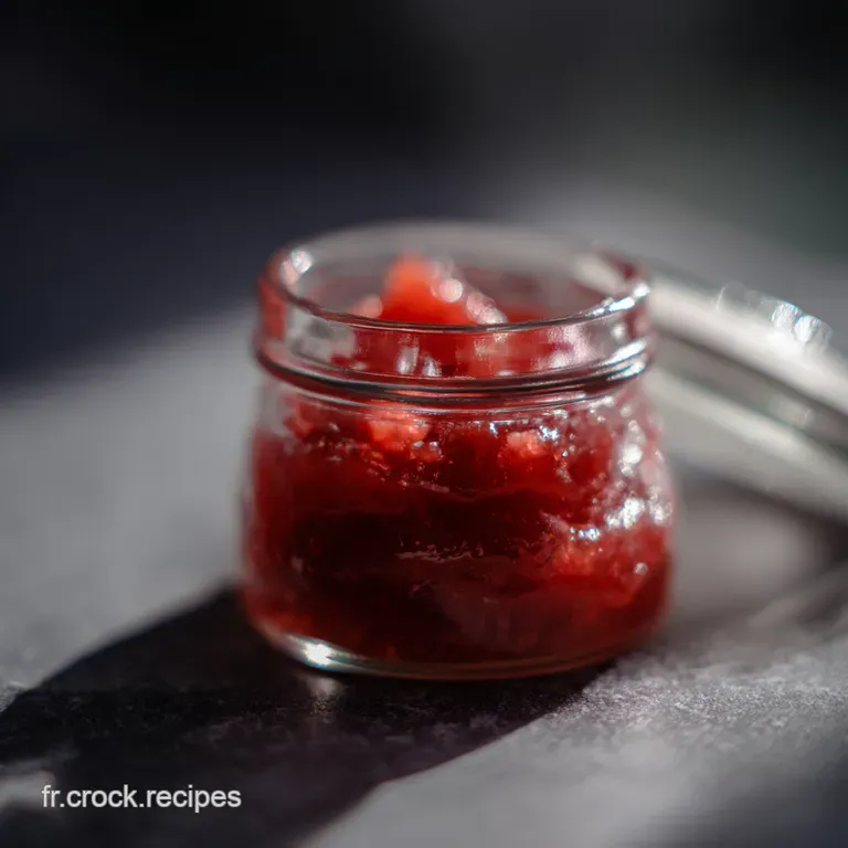 Confiture De Rhubarbe &Eacute;clatante Au Gingembre Et &Agrave; La Vanille presentation