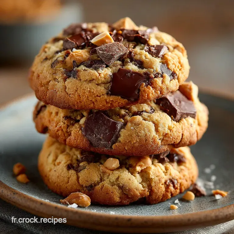 Cookies Moelleux Au Beurre De Cacahu&egrave;tes Et Aux P&eacute;pites De Chocolat presentation