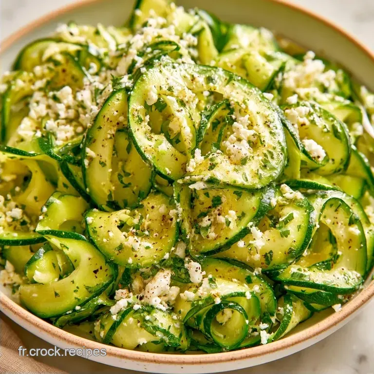 Courgettes Crues En Salade &agrave; la Feta