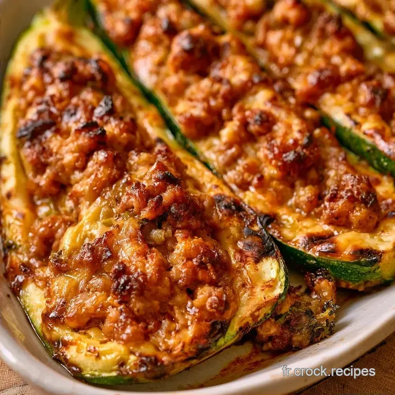 Courgettes Farcies Airfryer au B&oelig;uf Hach&eacute;