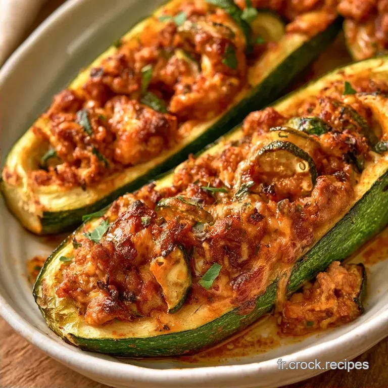 Courgettes Farcies Au Four au B&oelig;uf Hach&eacute;