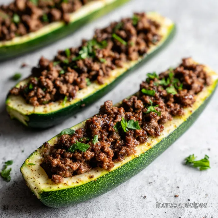 Courgettes Farcies L&eacute;g&egrave;res: B&oelig;uf 5% MG