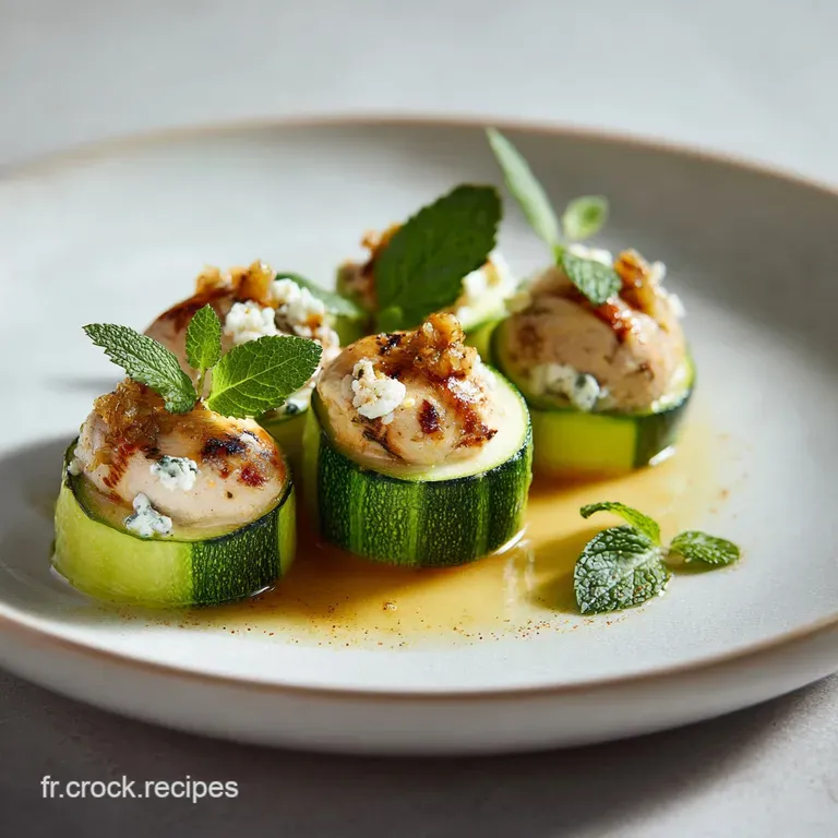 Courgettes Farcies Lgres : Volaille Ricotta Et Basilic presentation