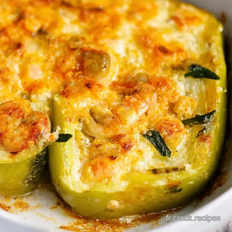 Courgettes Gratin&eacute;es Aux Crevettes Parfum&eacute;es &Agrave; Lail presentation