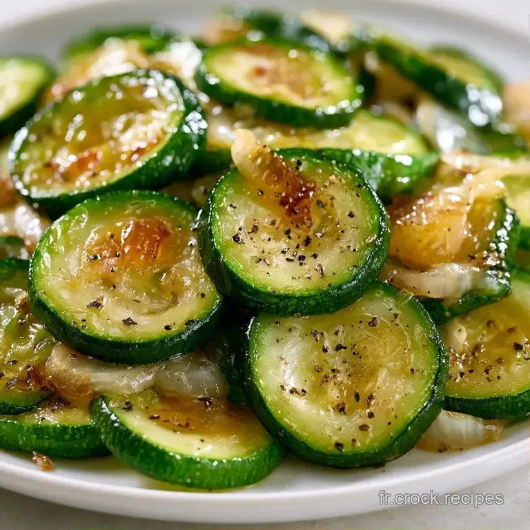 Courgettes tendres et luisantes, dispos&eacute;es avec soin, parsem&eacute;es d'ail grill&eacute; et d'herbes fra&icirc;ches sur une assiette.