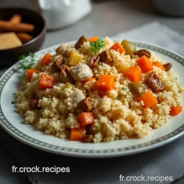 Couscous Tajine Royal Aux L&eacute;gumes Et &Eacute;pices Douces presentation