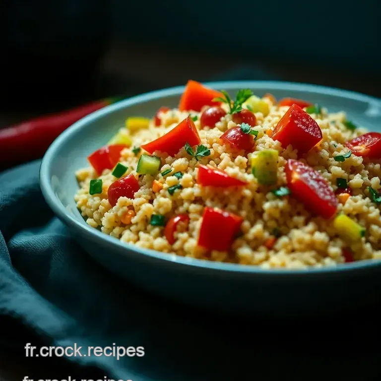 Couscous V&eacute;g&eacute;tarien Aux L&eacute;gumes M&eacute;diterran&eacute;ens presentation
