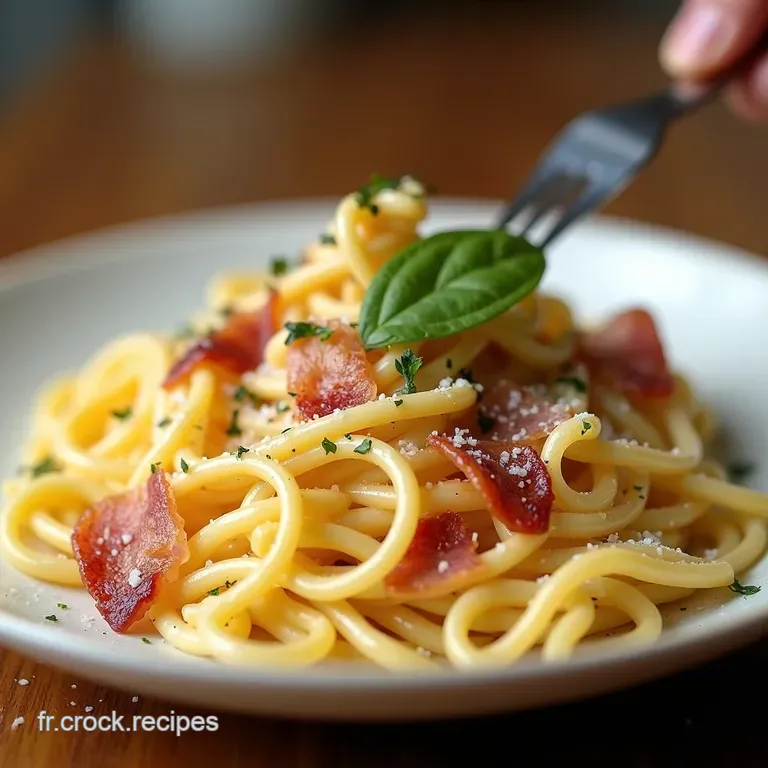 Creamy Bacon Carbonara the French Touch
