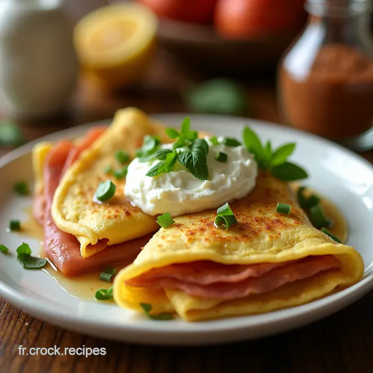 Cr&ecirc;pes Gourmandes Courgette Jambon Fromage presentation