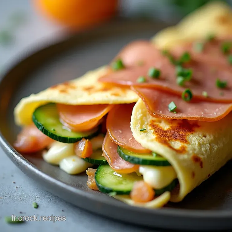 Cr&ecirc;pes Gourmandes Courgette Jambon Fromage