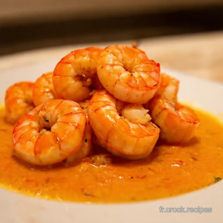 Crevettes En Sauce Cr&eacute;meuse &Agrave; Lail Et Au Citron presentation