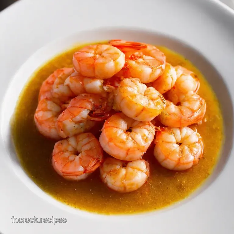 Crevettes en Sauce Cr&eacute;meuse &agrave; lAil et au Citron