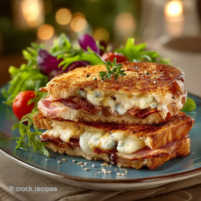 Le Croque Bacon Emmental Gratin&eacute; LAuthentique R&eacute;confort du Bistro