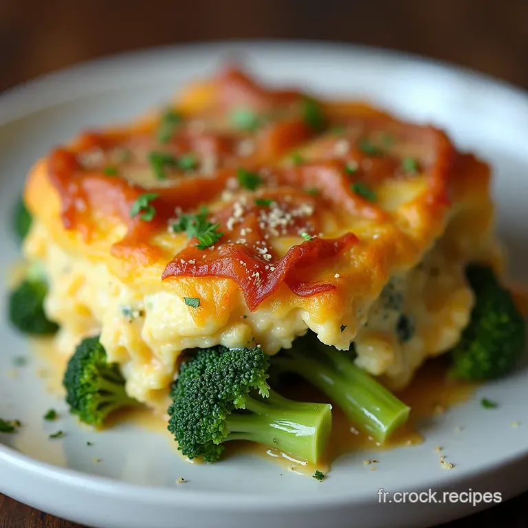 Le Croque V&eacute;g&eacute;tal Gratin Rapide de Brocoli au Jambon et Cr&egrave;me L&eacute;g&egrave;re