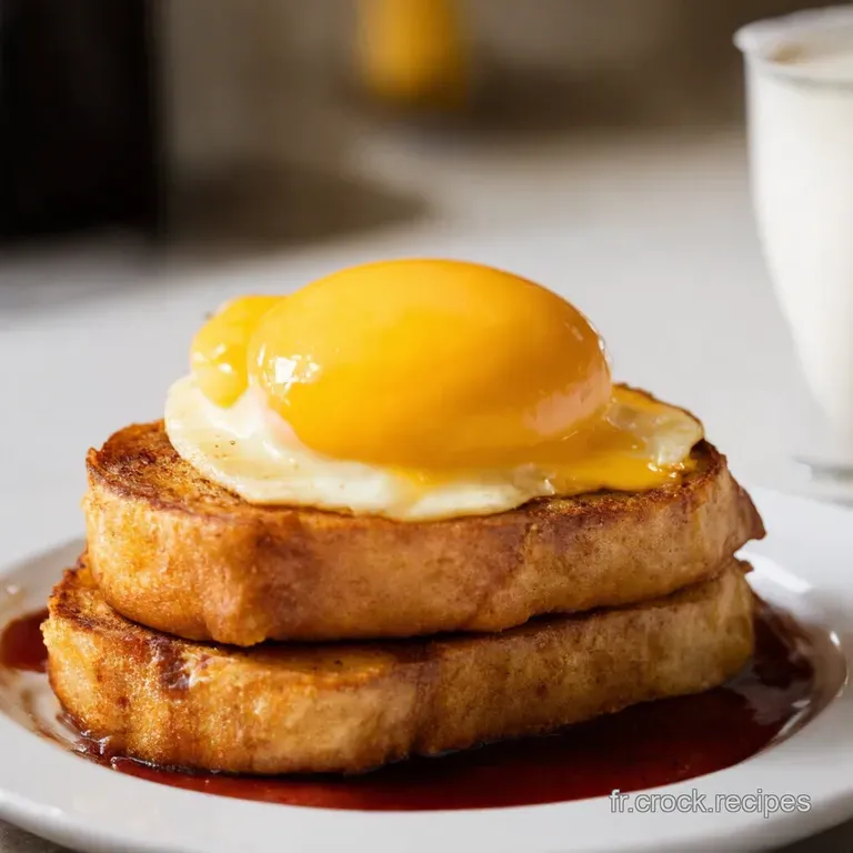 Croque Madame French Toast Bake presentation