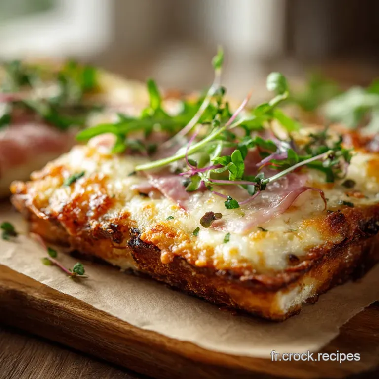 Le Croque du Chasseur Pizza Gourmande Fa&ccedil;on Croque Monsieur au Faon