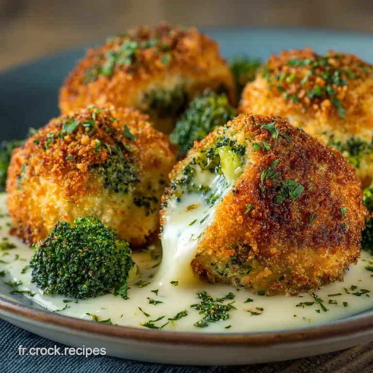 Croquettes de Brocoli au C&oelig;ur Coulant de Trois Fromages