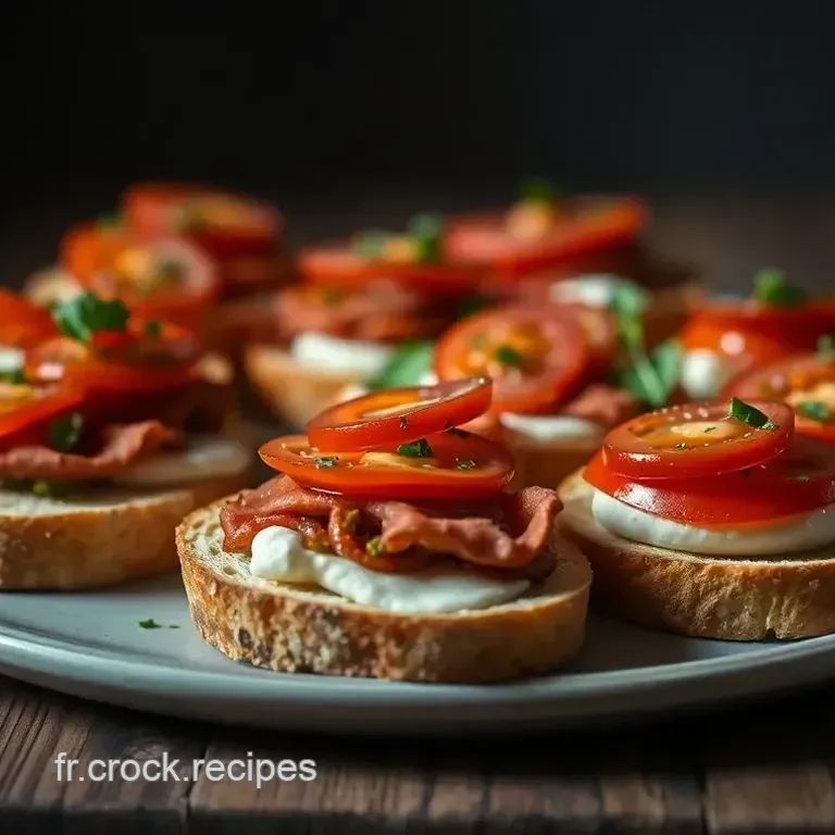 Crostini Caprese au Jambon: L Ap&eacute;ro ensoleill&eacute;!