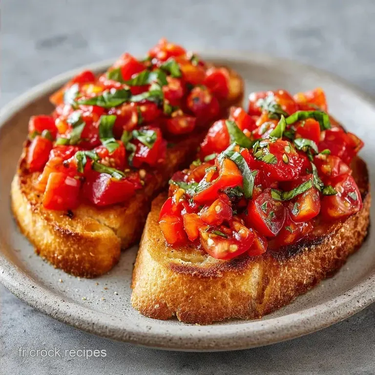 Crostini Tomate Ail Basilic: Croustillants