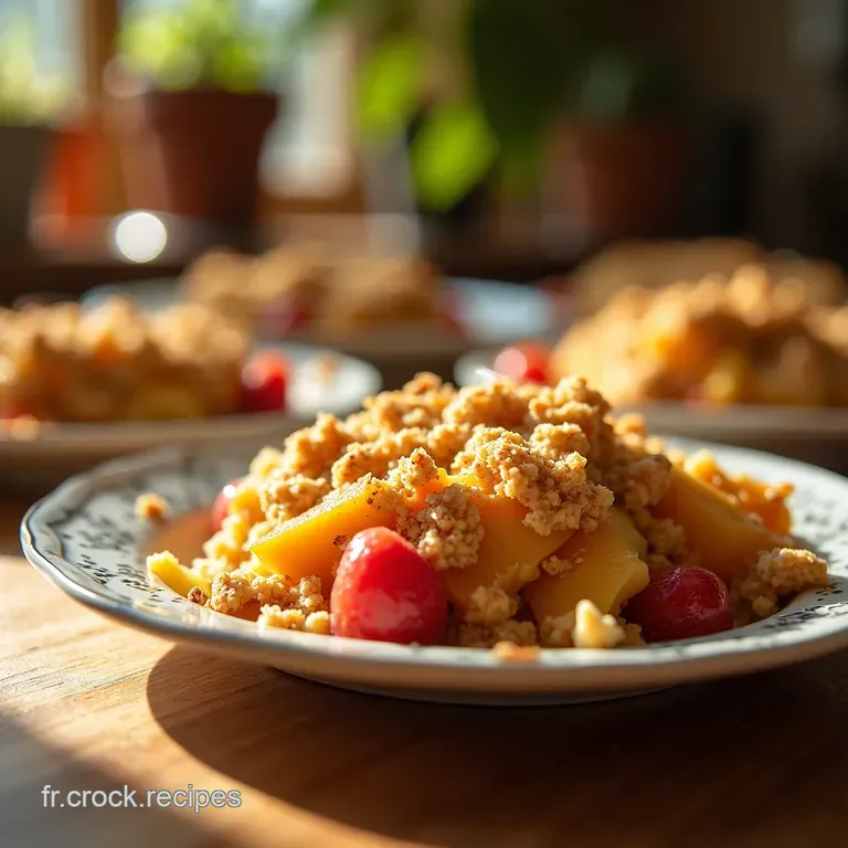 Crumble Aux Abricots La Recette Facile presentation