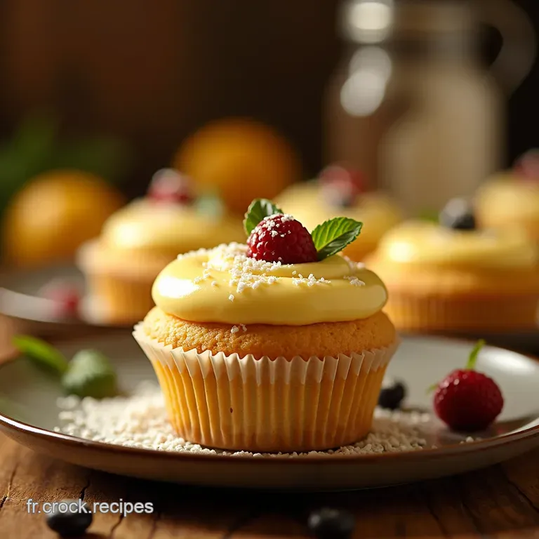 Les Cupcakes Rendezvous &Agrave; Lop&eacute;ra Moelleux &Agrave; Lhuile Dolive Et Zeste De Citron presentation