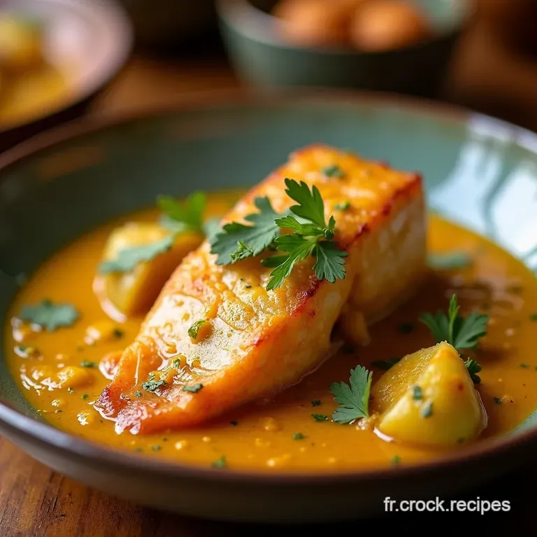 Curry De Poisson Cr&eacute;meux &Agrave; Lindienne presentation