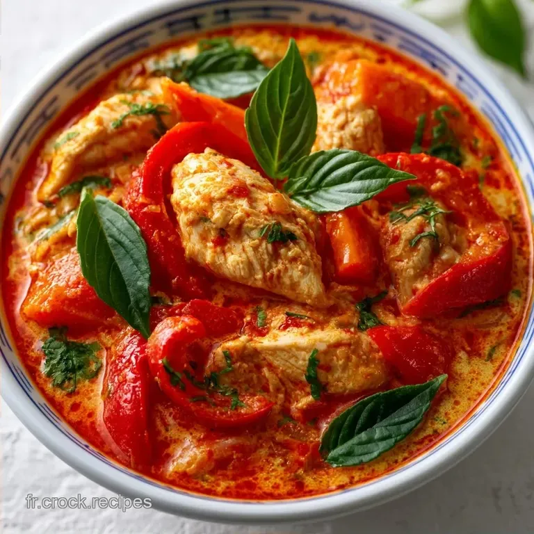 Curry Rouge de Poulet au Lait de Coco